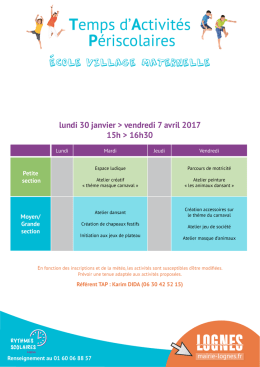 Temps d`Activités Périscolaires