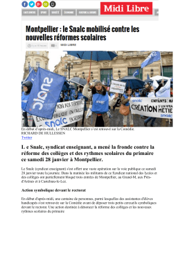 L e Snalc, syndicat enseignant, a mené la fronde