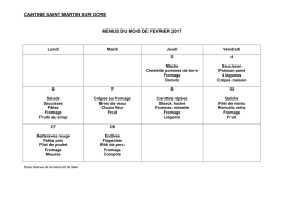 menus du mois de - Saint-Brisson-sur