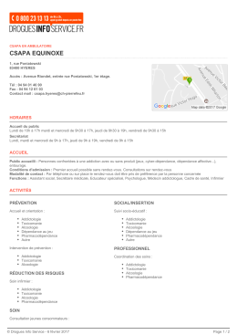 csapa equinoxe - Drogues Info Service