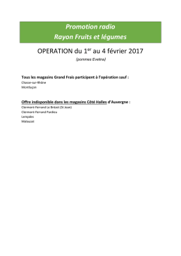 Voir la liste des magasins participants