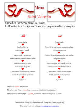 Voir le menu - Grange Aux Ormes
