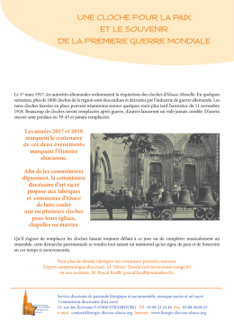 Flyer cloches.indd - Service de liturgie du diocèse de Strasbourg