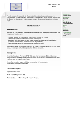 Imprimer l`annonce - PMEBTP, CV et Offres d`emploi dédié aux