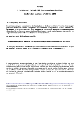 DPI groupe d`experts 2016 Faye