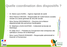 Table ronde : "quelle coordination des dispositifs?"