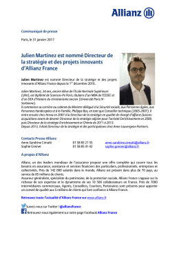 Julien Martinez est nommé Directeur de la stratégie et des