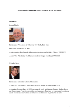 Télécharger les biographies des membres de la Commission
