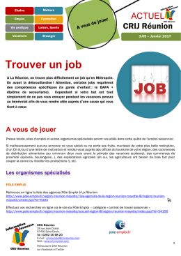 Trouver un job - crij