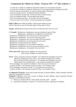 Info Les Villards sur Thônes du 30 janvier au 5