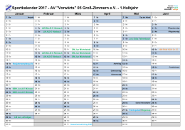 Veranstaltungskalender - AV Groß