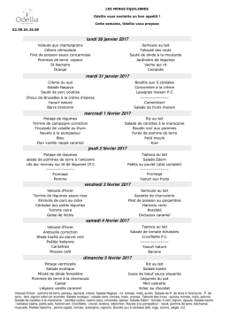 Menus &Eacute;quilibres