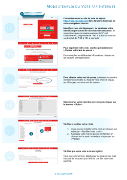 Notice de vote - Ordre des Experts