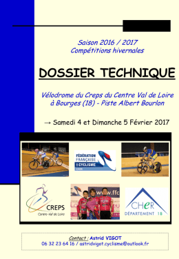 Voir le dossier technique - Comit&eacute; du Cher de Cyclisme