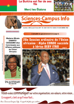 Téléchargez le quotidien Sciences-Campus Info n°288 du jeudi 2
