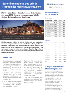 Barom&egrave;tre national des prix de l`immobilier MeilleursAgents.com