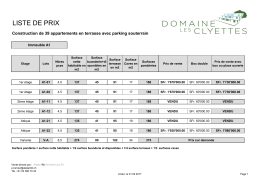 Télécharger la liste de prix