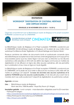 invitation workshop “digitisation of cultural heritage and orphan works”