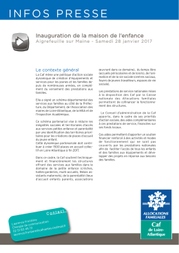 Inauguration de la maison de l`enfance