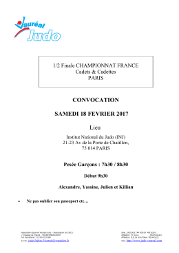 1/2 finale championnat de France cadets