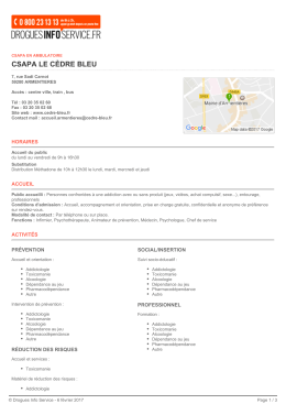 csapa le c&egrave;dre bleu - Drogues Info Service