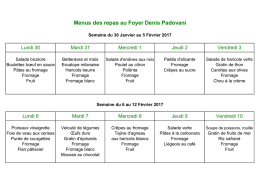 Consulter les menus du mois de février 2017