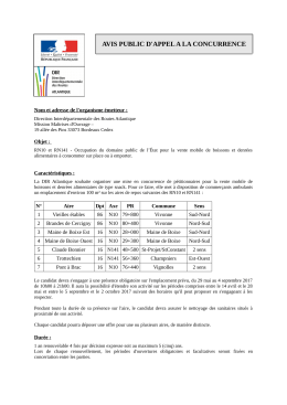 avis public d`appel a la concurrence