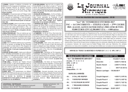 PMU du Vendredi 03 Fev 2017