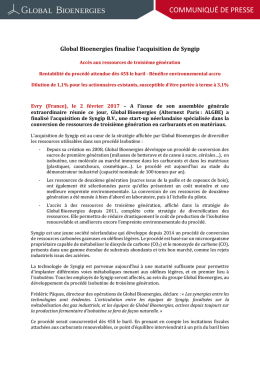 communiqué de presse