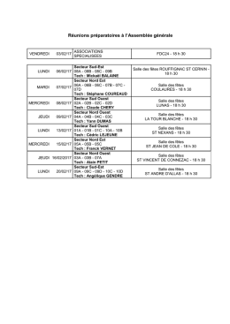 Réunions préparatoires à l`Assemblée générale