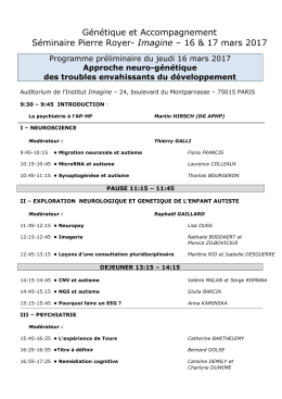 Programme préliminaire - AnDDI