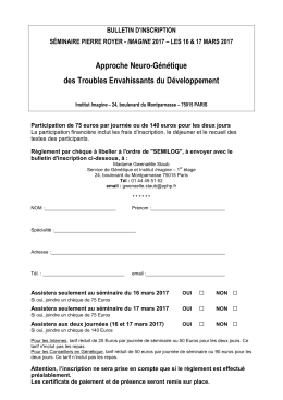 Inscriptions - AnDDI