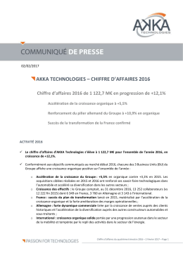 akka technologies – chiffre d`affaires 2016