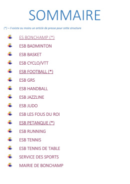 esb badminton esb basket esb cyclo/vtt esb football