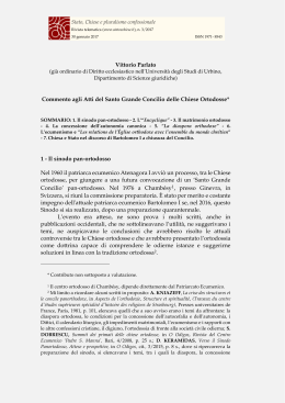 Commento agli Atti del Santo Grande Concilio delle