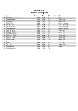 F&eacute;vrier 2017 - Arcueil Chessland