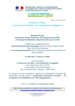 01.02.2017 Invitation presse colloque economie circulaire