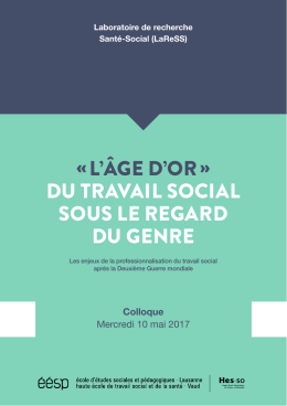 l`âge d`or » du travail social sous le regard du genre