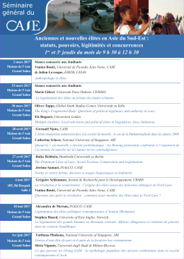 Anciennes et nouvelles &eacute;lites en Asie du Sud