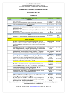 Programme - Université de Mostaganem