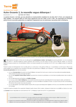 Kuhn Oceanis 2, une nouvelle vague d&eacute;barque - Terre-net