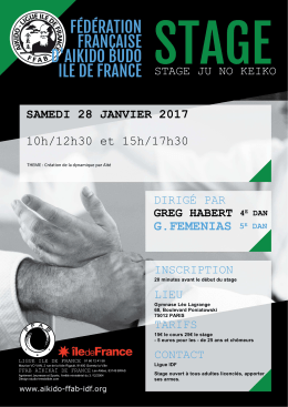 affiche du stage - ffab-idf