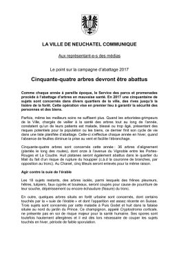 Comm arbres - Ville de Neuch&acirc;tel