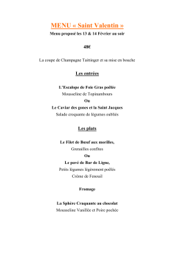 MENU ST VALENTIN