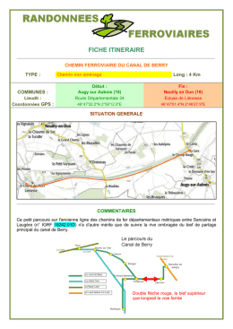 fiche itineraire - Inventaires Ferroviaires De France