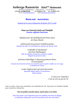 Week-end Autriche - Restaurant Ramstein