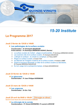 Télécharger le programme des enseignements - Les Quinze