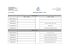 Planning des examnes : L3 ISIL