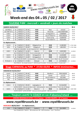 Feuille de la semaine