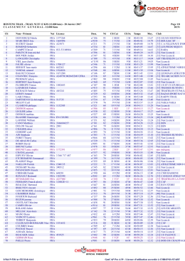 hostens samedi - Chrono
